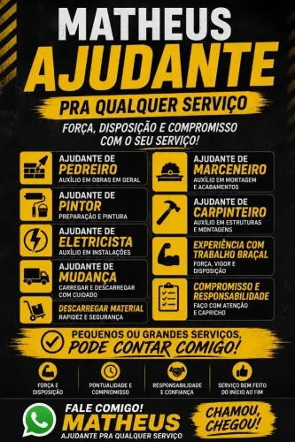 Ajudante pra qualquer serviço