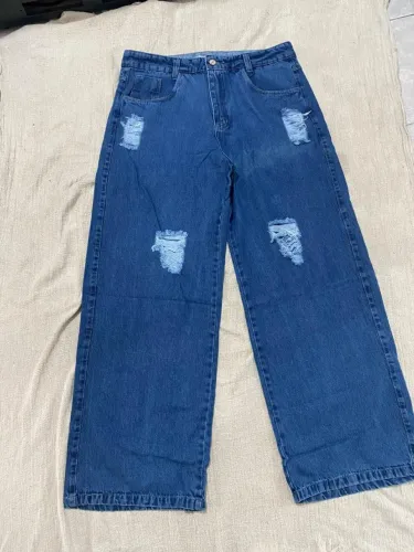 Calça Jeans Feminina Wide Leg Destroyed - Diversos Tamanhos | Retirada ou Envio