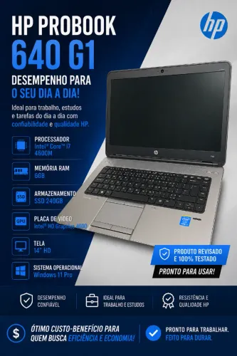Notebook HP ProBook 640 G1 i7 SSD Windows 11