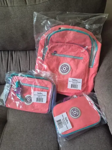 Mochila, estojo e lancheira Kipiling - Original e lacrado!