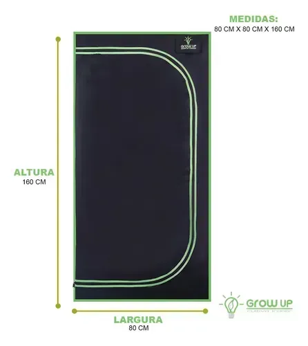 Estufa Cultivo Indoor - Grow Box - Mylar 600d - 80x80x160cm (Grow Up)