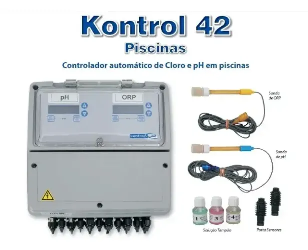 KONTROL 42 - Controlador Automático de Cloro e pH em Piscinas