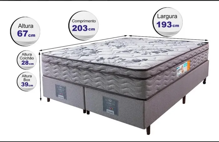 Só o Colchão - Cama Box King OrtoFirm 193 x 203 x 67
