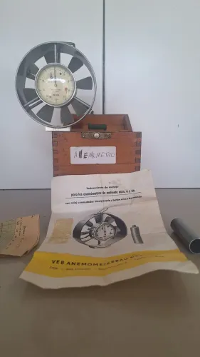 Anemômetro Alemão VEB Dresden - Raridade Estado de Colecionador