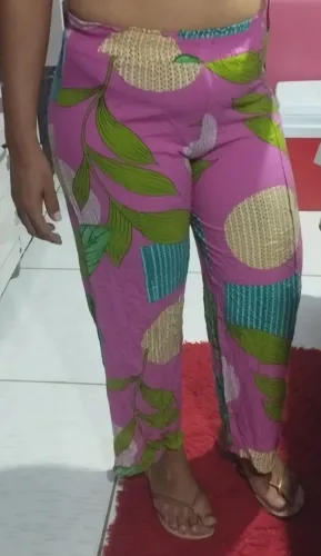 Calças pantalonas tamanho único 