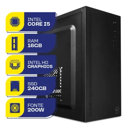 Computador Intel Core i5 16GB SSD 240GB Windows 11-Loja Fs informática