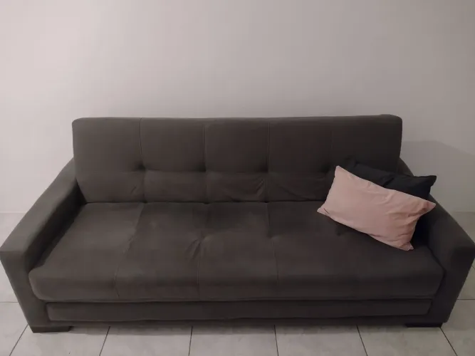 Super Promoção - Sofá Cama Cinza Usado