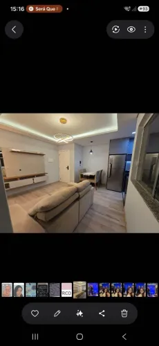 Apartamento alto padrão, semi-imobiliado