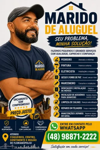 Marido de aluguel em Florianópolis e região.