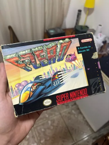 F-Zero Super Nintendo Completo com caixa e manual original - MINT