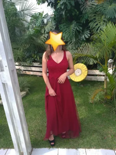 Vestido vinho