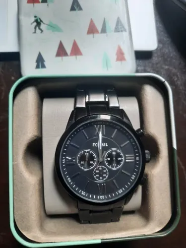 Relógio Fossil Flynn Chronograph Masculino Preto BQ1127IE Original