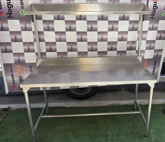 Mesa inox bancada Prateleira industrial