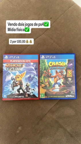 2 jogos mídia física/ps4