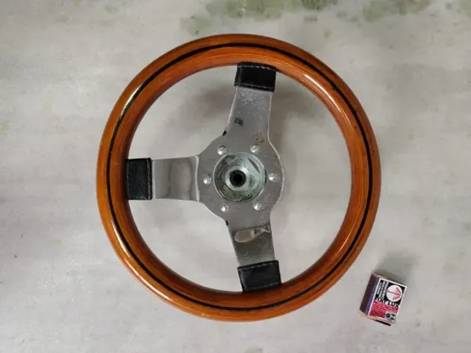 Volante de Madeira 25cm Raro retro