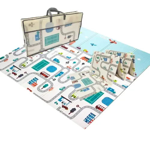 Tapete Tatame Infantil Emborrachado Dobrável Dupla Face 1,80m x 1,50m Novo C/ Peq Avaria