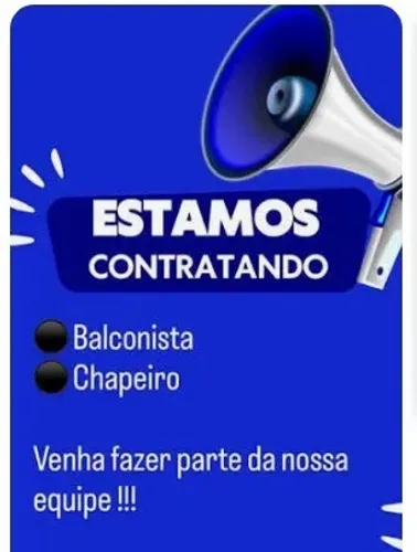 Vagas para chapeiro/balconista c/ ou sem experiencia