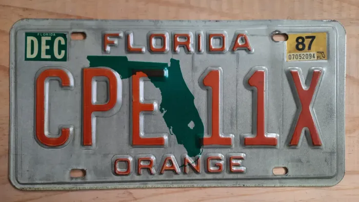 Placa de Carro Americana Original - Flórida 1