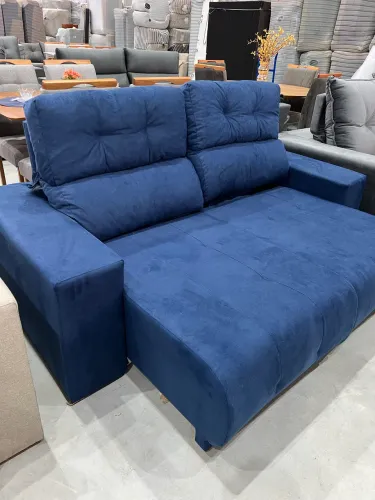 Sofá Retrátil Azul PROMOÇÃO ULTIMA PEÇA