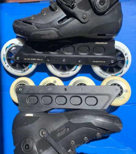 Patins Powerslide Storm 110 + Base Surface 2 em 1 (Kits 3x110mm e 4x80mm)