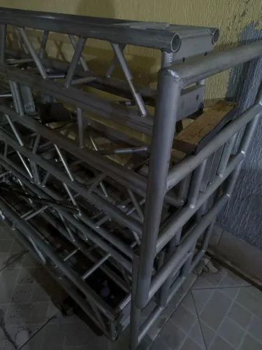 Kit Treliça de alumínio al-25. Kit Alumínio AL-25 Base Quadrada Box Truss