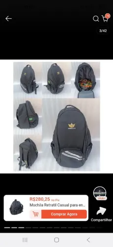 Bag motoboy  retrátil 