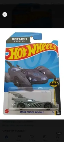 Hotwheels Batman Forever Natmoble cinza