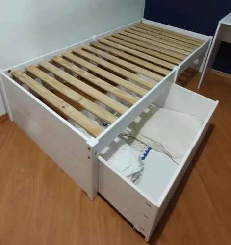 Cama com gavetas - Extremamente forte, Madeira maciça - Super nova 