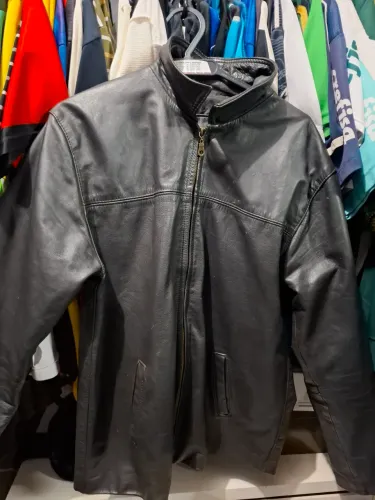 Jaqueta de couro masculina