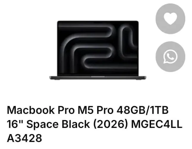 MacBook Pro m4 24gb 1 Tb N/F