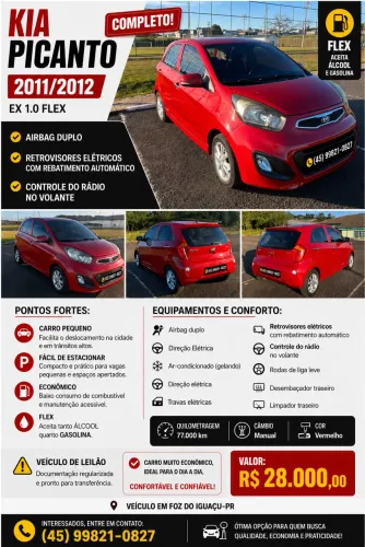 Kia Motors Picanto EX 1.1/1.0/ 1.0 Flex Mec. 2012