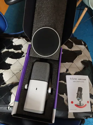 Microfone XLR USB/USBC Fifine AM8 Branco em excelente estado com suporte