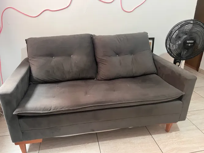 Sofá recepção/ sofá 3 lugares / sofá cinza