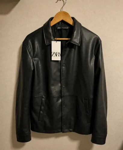 Jaqueta de couro zara