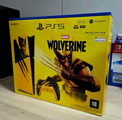 PS5 Playstation 5 Slim Digital Edição Limitada Wolverine Lacrado NF Garantia *Trocas*