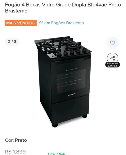 Fogão Brastemp novo lacrado