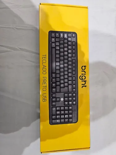 Teclado Preto 0014 Bright CX 1 UN com fio e USB<br><br>Máximo 20