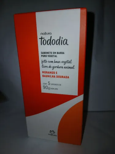 Natura Todo dia sabonetes barra morango e baunilha 90g 5 unid
