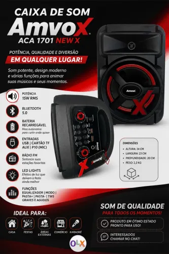 Caixa de Som Amvox
