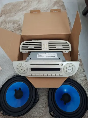Radio e grade difusora fiat 500