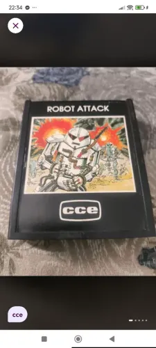 Cartucho Atari cce Robot Attack ideal para colecionadores 
