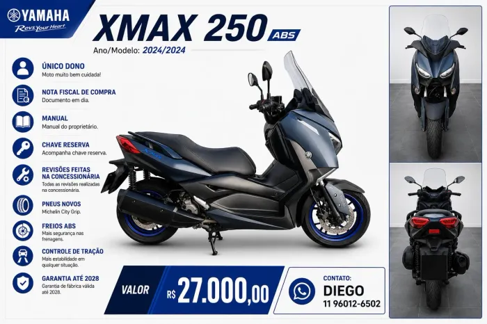 XMax 24/24 - Único Dono 