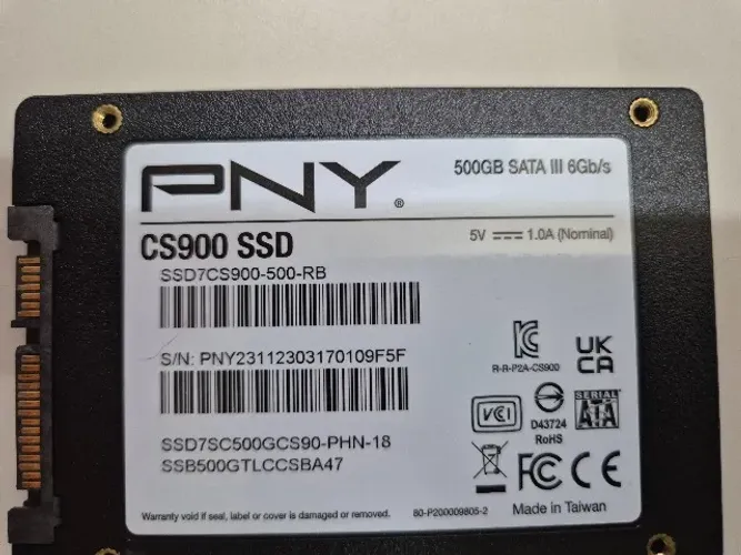 SSD SATA III PNY. 500 GB