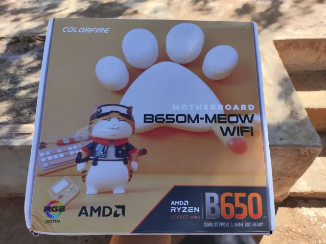 Placa Mãe B650M Colorfire Meow White AM5 PCI-E 5.0 M-ATX