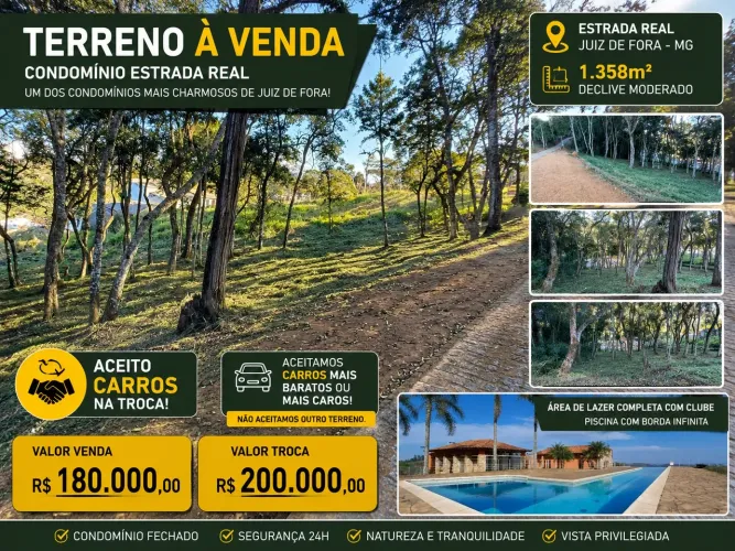Vendo 1358m2 Condomínio Estrada Real