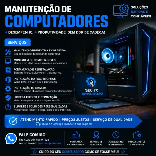 Manutenção e Formatação de Computadores | Montagem de PCs | Atendimento em Aracaju