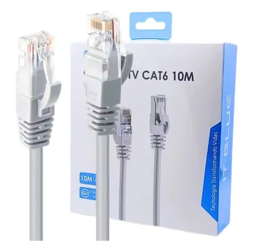 Cabo de Rede CAT6 Blindado 10 Metros