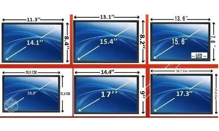 Telas originais e similares de notebooks led led slim e led slim borda infinita