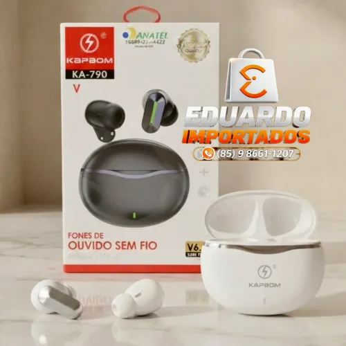 Fones de Ouvido Bluetooth 6.0 Graves e Super Bass potentes de Alta Duração e Qualidade