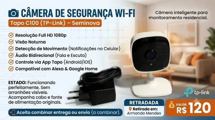 Câmera de monitoramento Tapo C100